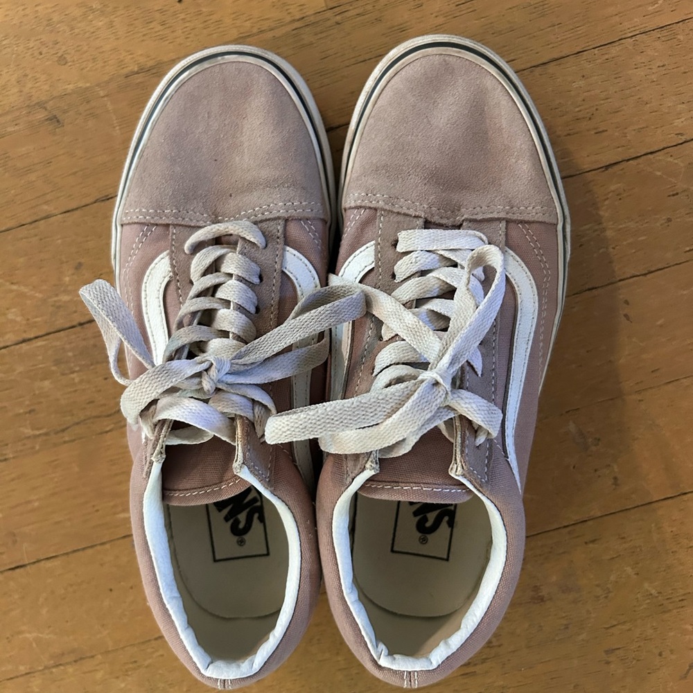 Vans Violet and White Lace-Up Sneakers